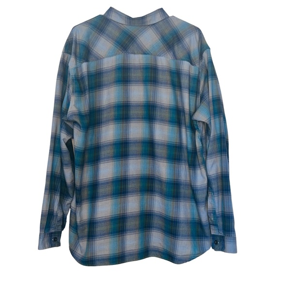 PATAGONIA Light Weigth Taditional Flannel Button Up Shirt XL Blue Grey Plaid - Picture 2 of 7